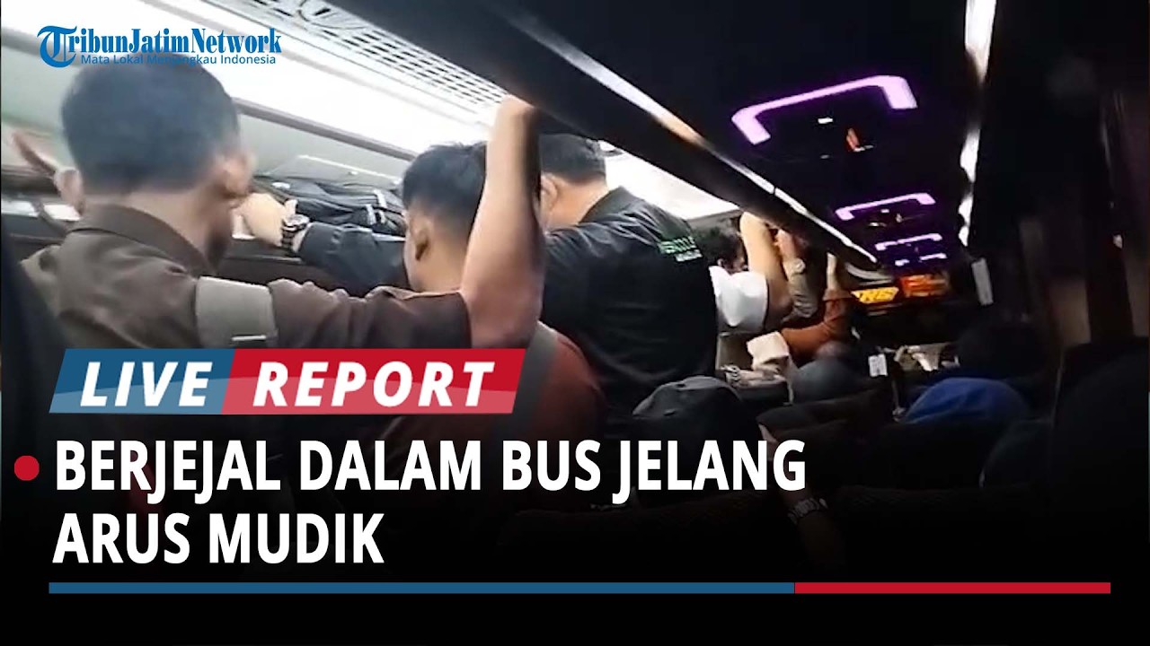 Suasana Sesak di Bus Bagong Surabaya-Pare saat Jam Pulang Kerja