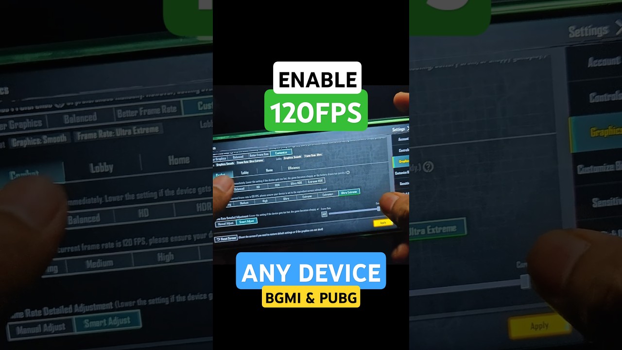 (New Method) Enable 120FPS on any Device BGMI & PUBG ✅| No GFX tool❌ No Config❌