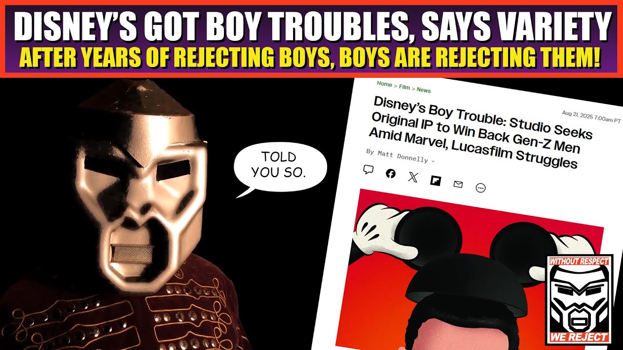 Disney Ain't Got MALE | Boys Have Turned Away From Disney Brand, Variety Says! Oh, Say It Ain't SO!