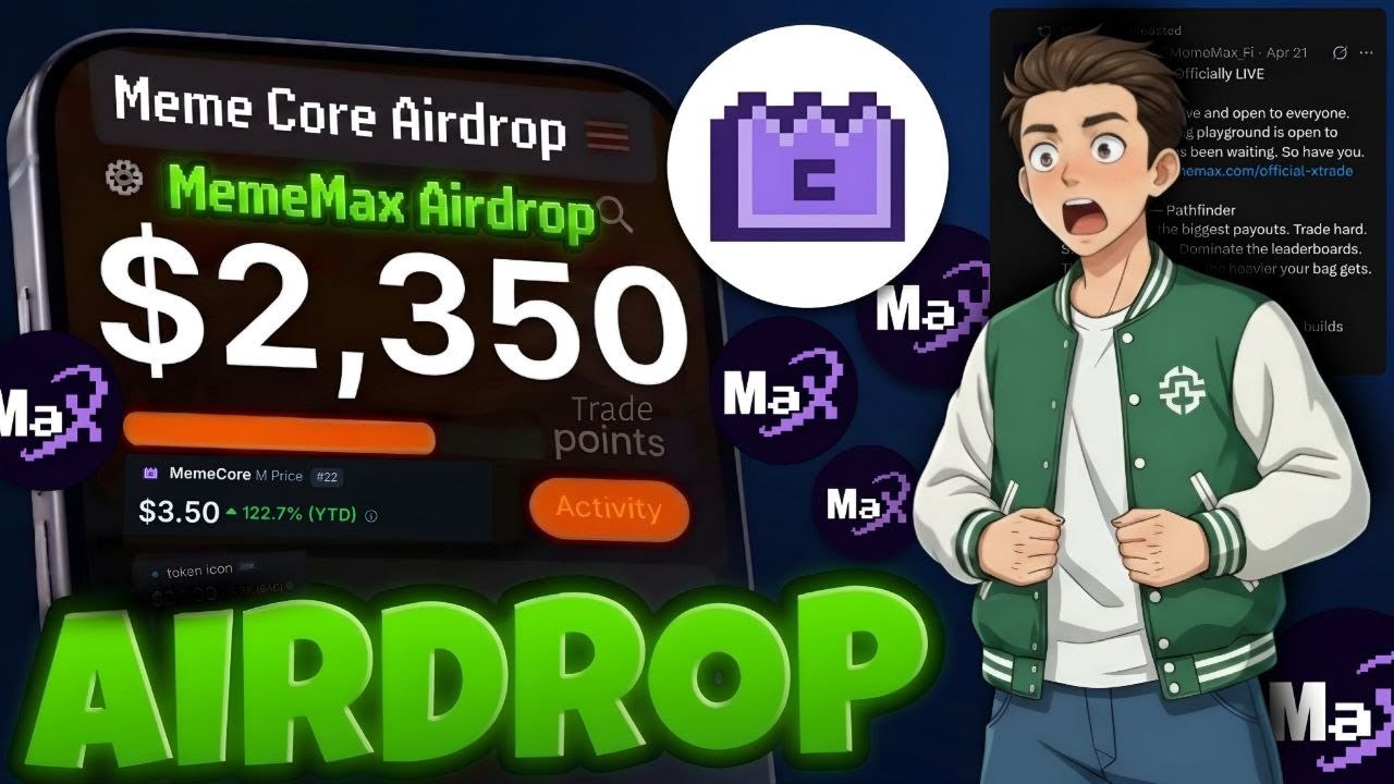 New Crypto Airdrop 2026 | Meme Max Points Airdrop Guide | Claim $M Meme Core Airdrop | Earn Free 🪂