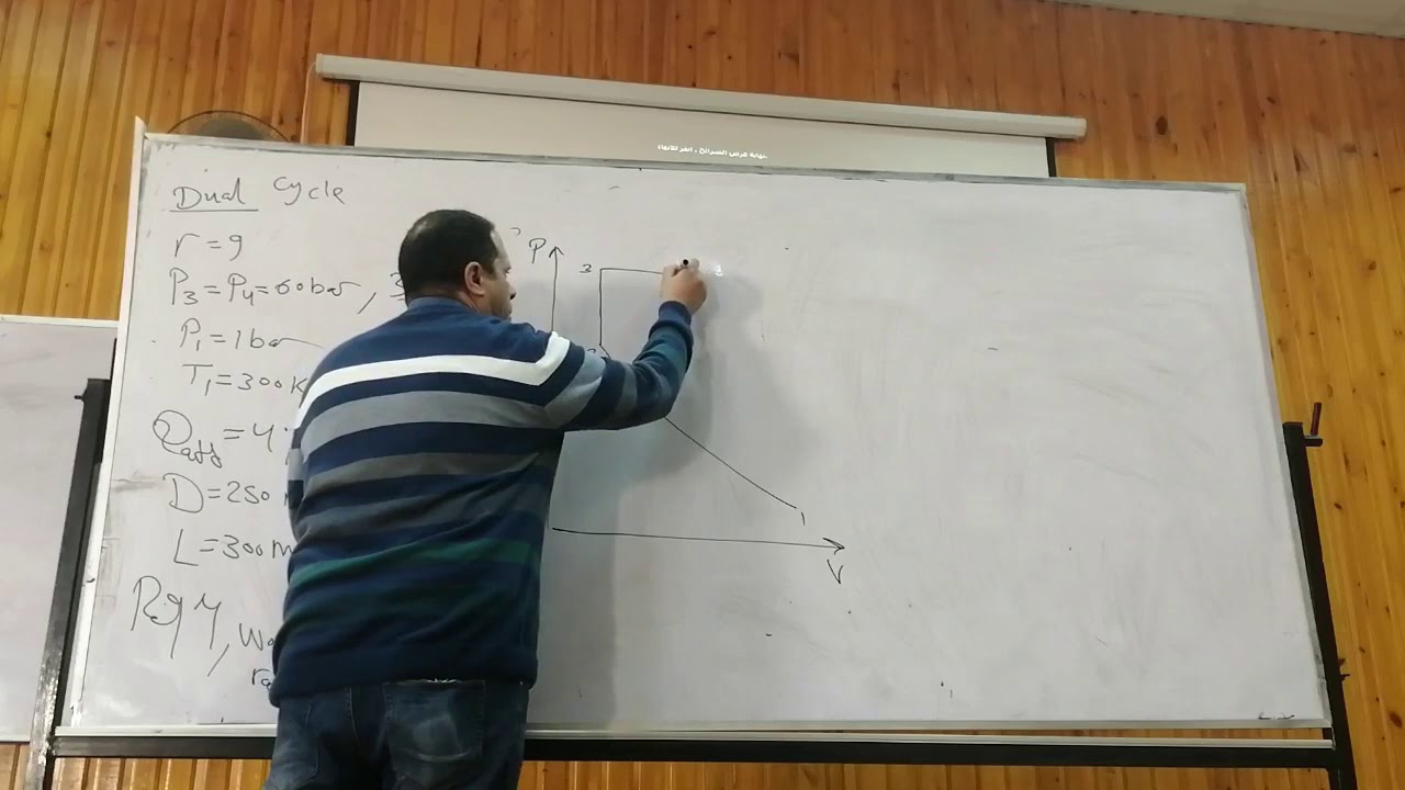 حل مسائل على دورات Otto, Diesel , Duel and Brayton