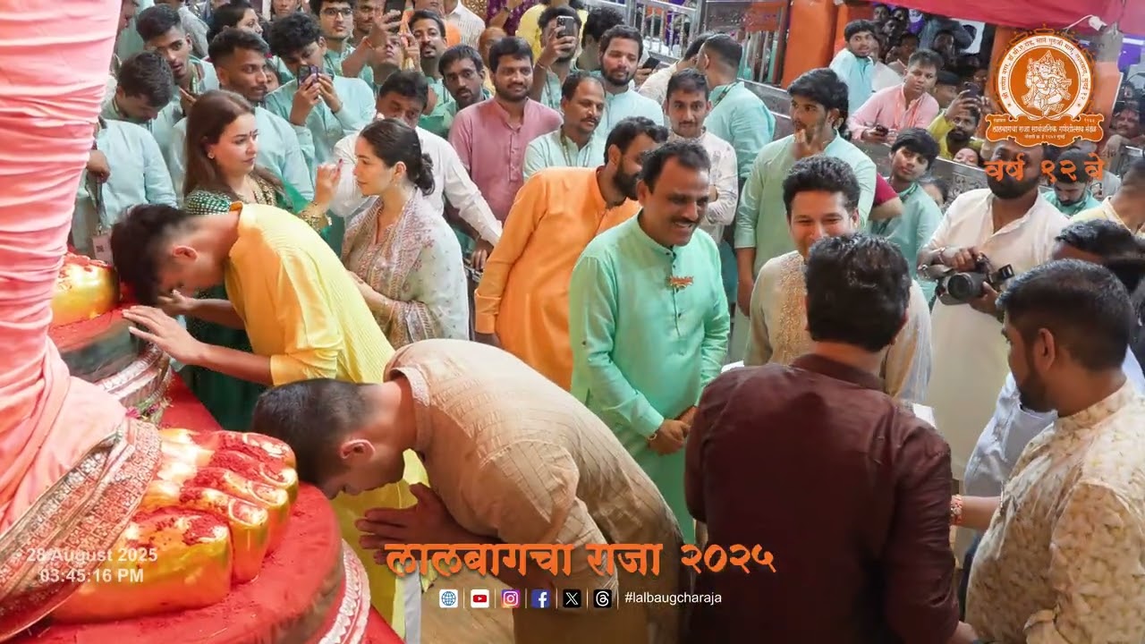 Bharatratna Respected Mr. Sachin Tendulkar At Lalbaugcha Raja 28/08/2025