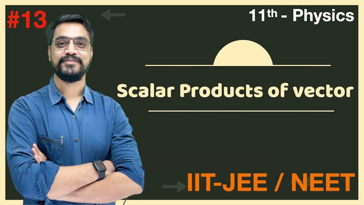 Vector  सदिश :- L-13  Scalar / dot Products of vector सदिशो के अदिश गुणनफल   - IIT-JEE / NEET