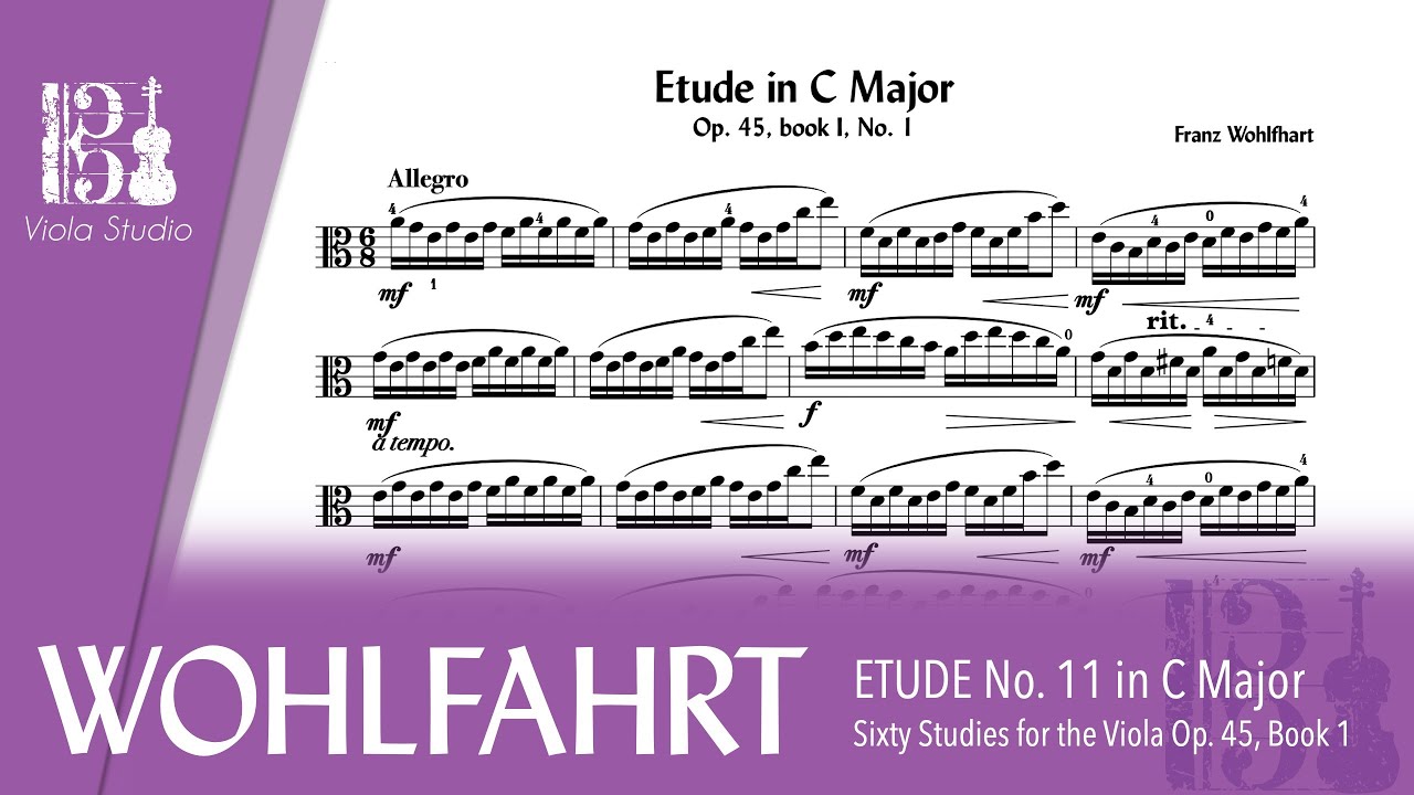 WOHLFAHRT - Etude 18 in C Major, Op. 45 | with Progressive Tempo Practice