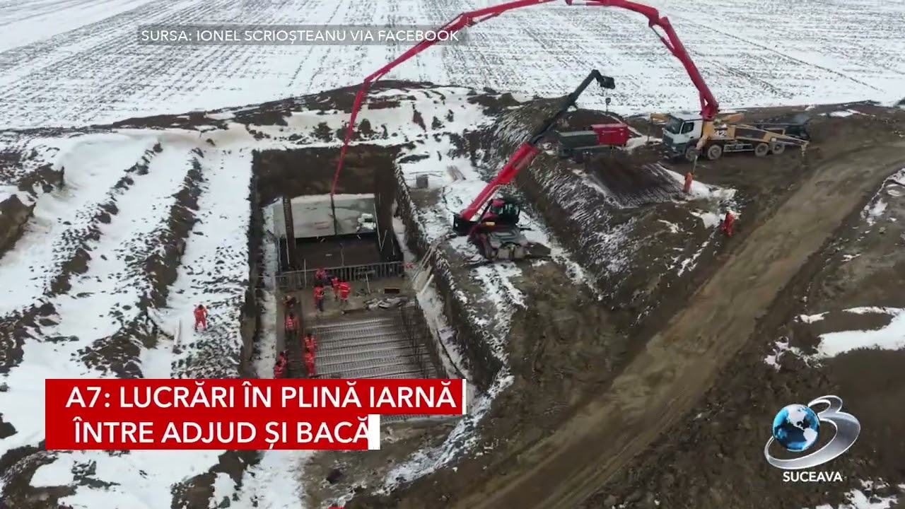 A7: Lucrări în plină iarnă între Adjud și Bacău