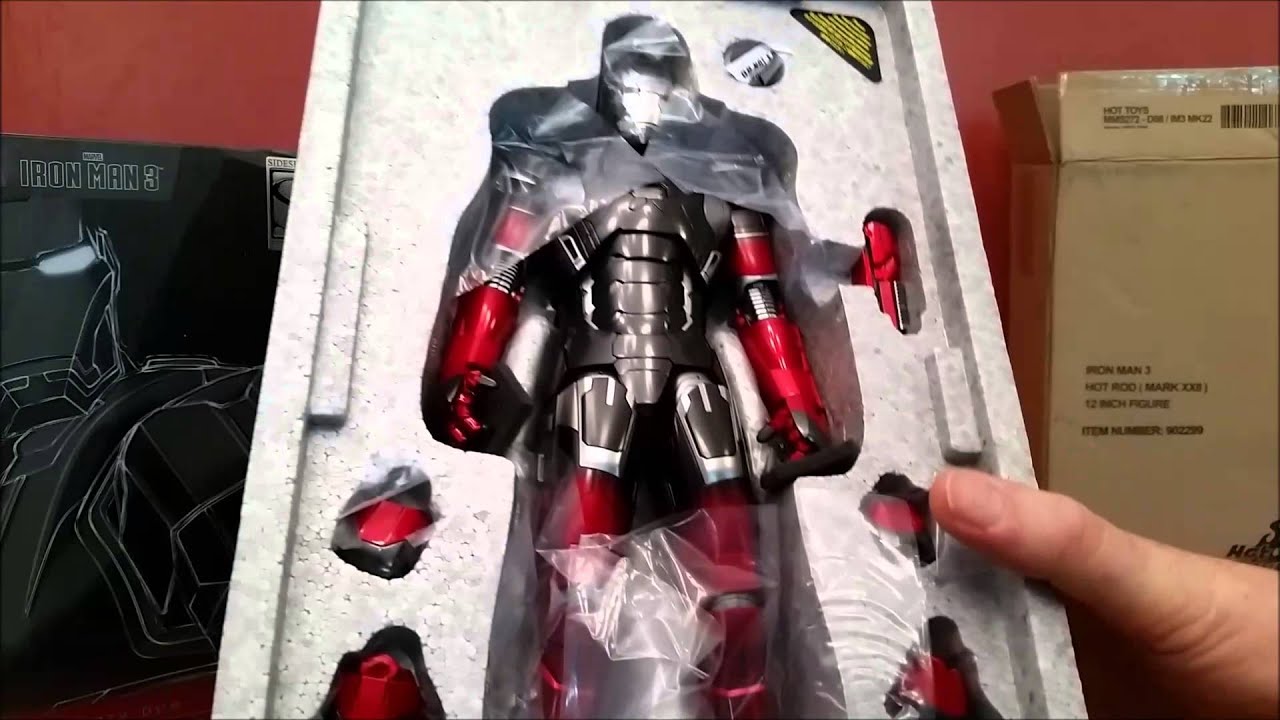 Unboxing Hot Toys Marvel Iron Man Mk 22 Hot Rod Diecast MMS 272 D08 Collectible 1/6th Figure Review