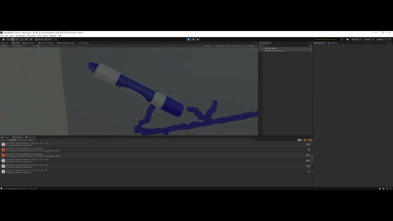 VR Whiteboard Bug