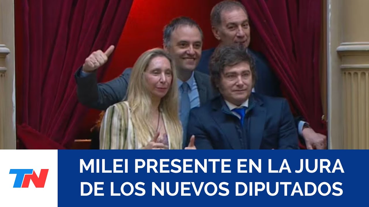Con la presencia de Javier Milei en el Congreso, arrancó la jura de los nuevos diputados