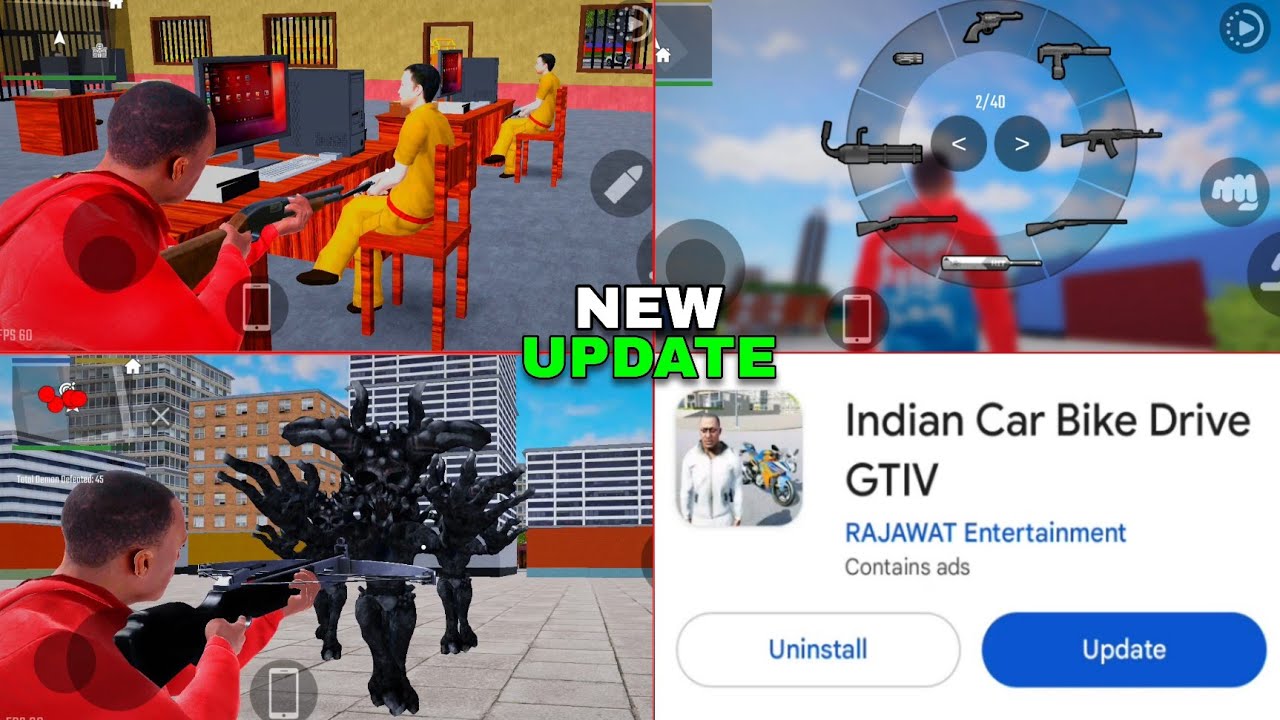 Finally New Update Aaya 🤩 Police Station 🥳 all Weapons + all features - Indian Car Bike Driver GTIV 