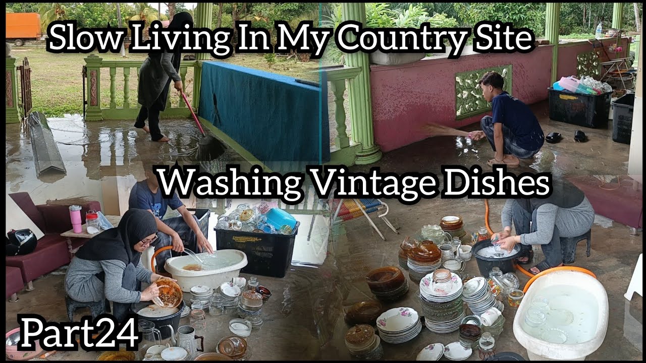 Washing Vintage Dishes 🏡 Slow Living In My Country Site Home 🏡🌳 Part 24