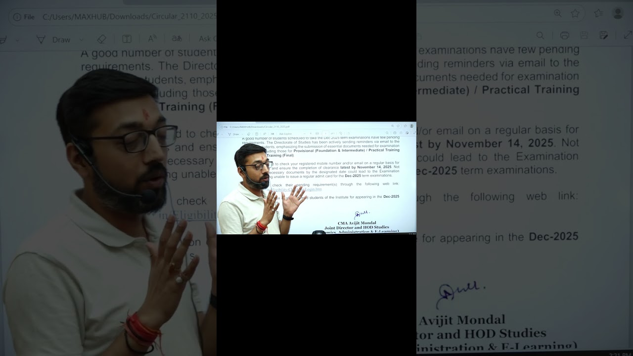 Important Announcement by ICMAI | Dec'25 attempt 
