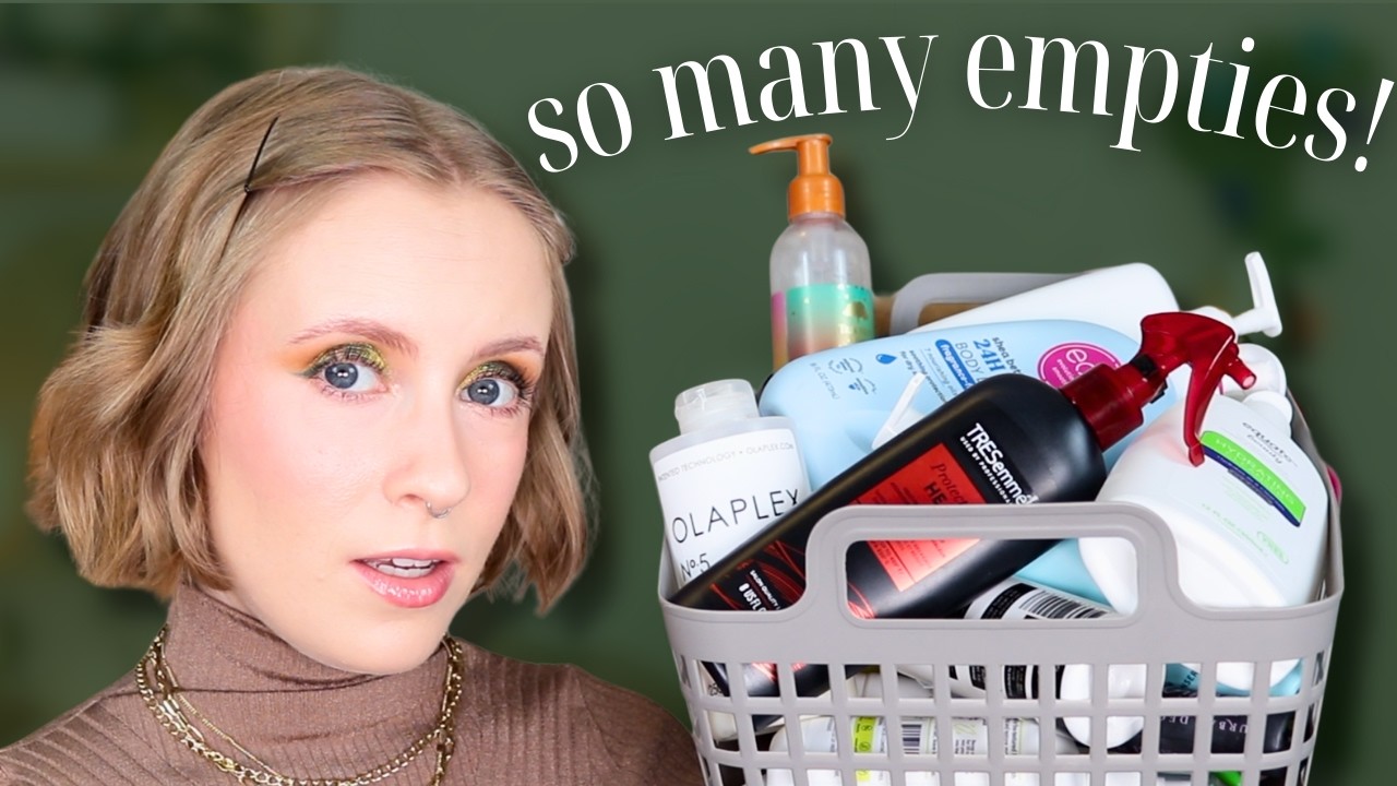 HUGE PILE OF EMPTIES ♻️ 30+ products I used up... would I repurchase?