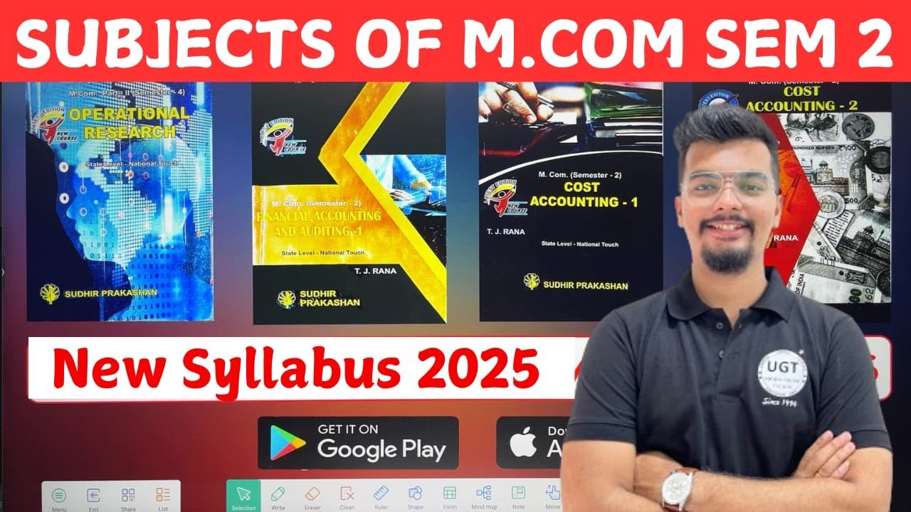 Subjects of MCOM Sem 2 | Gujarat University | FY MCOM New Syllabus 2024-25 | UGT