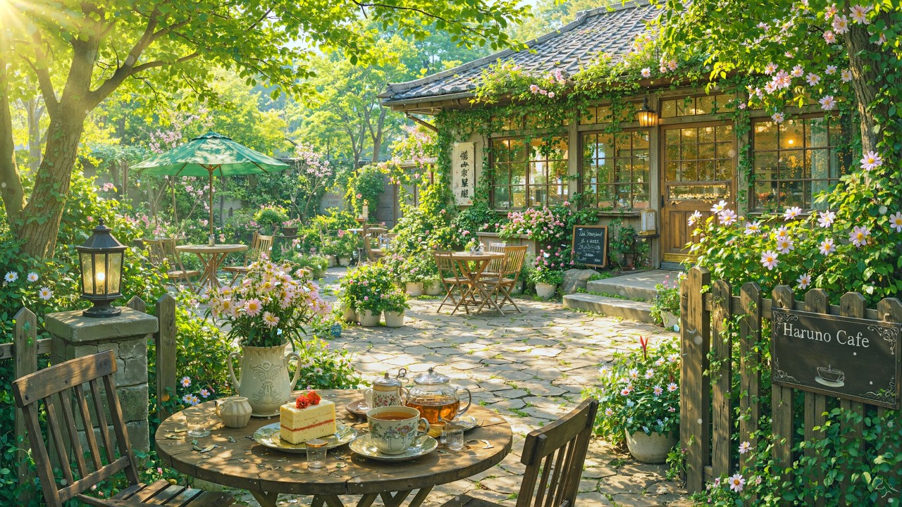 Morning Coffee In Japanese Garden Cafe ☕ Chill Summer Lofi 🌿 Morning Lofi Songs For Peaceful Days