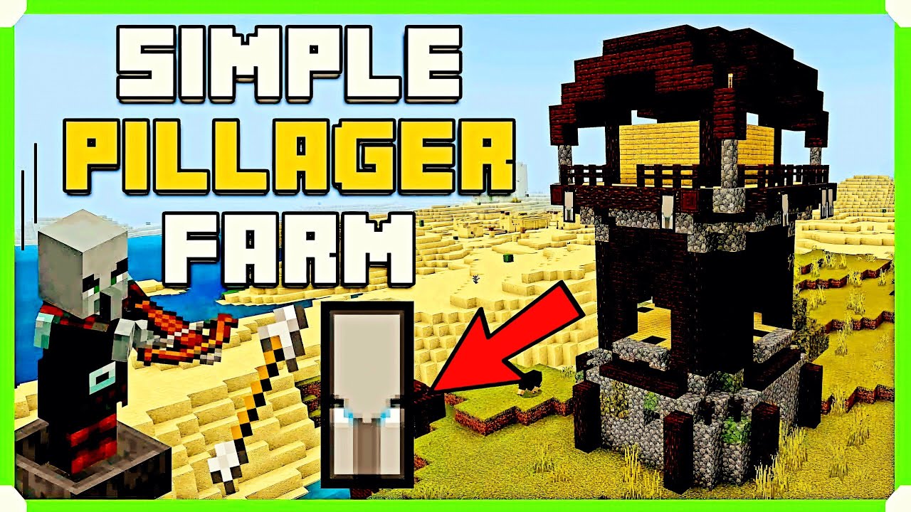 How To Build A Super Easy Pillager Outpost Farm in Minecraft Bedrock Edition
