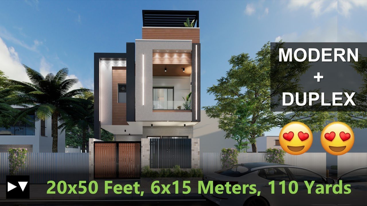 20x50 House Design Villa | 3D Walkthrough | Home decorating ideas | Home Tour