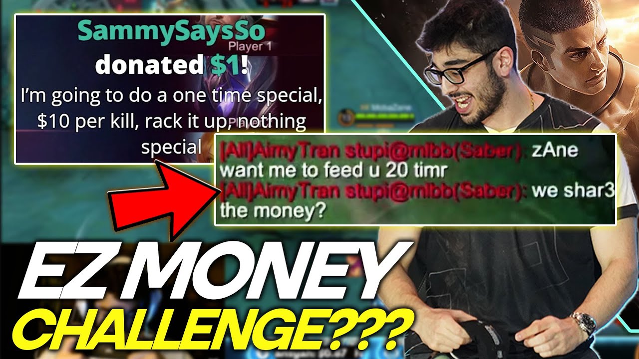 $10 PER KILL (PAQUITO CHALLENGE) | Mobile Legends | MobaZane