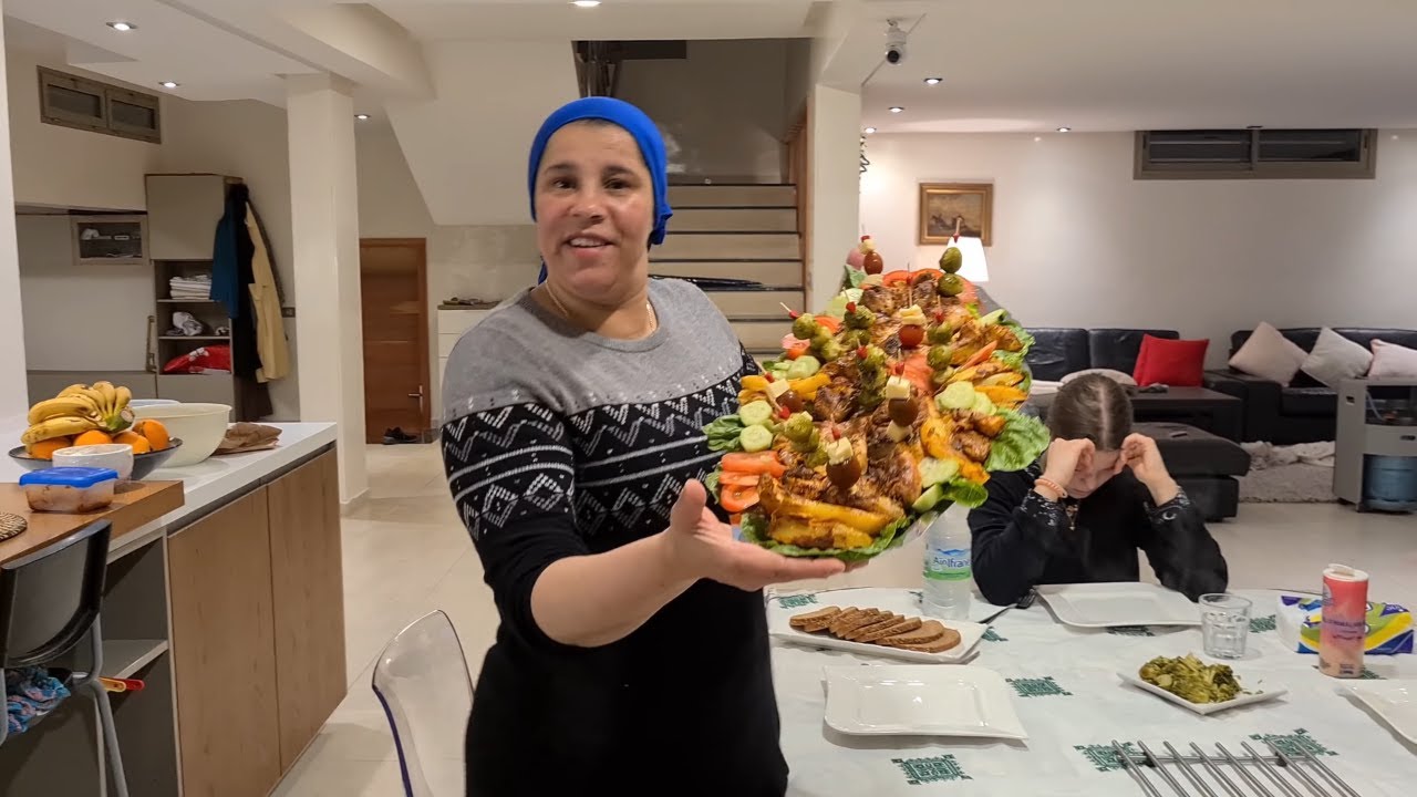 4K 👨‍👩‍👧‍👦😆🍗 حضرت كوكلي مشوي فالفرن عشيوة عائلية