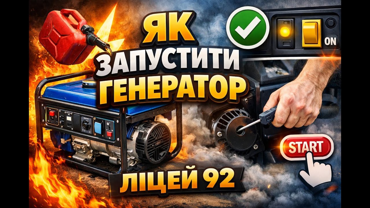 Як запустити генератор на пункті незламності покрокова інструкція