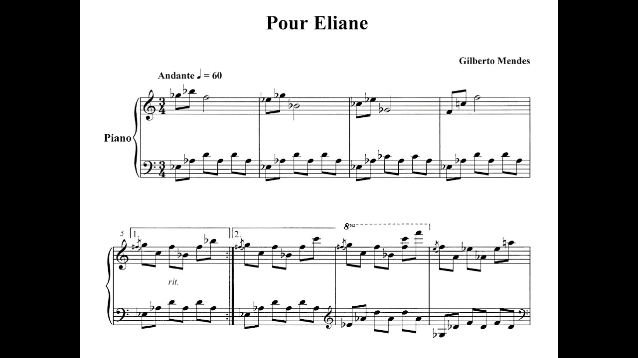 Gilberto Mendes - Pour Eliane (Antonio Eduardo Santos, piano)