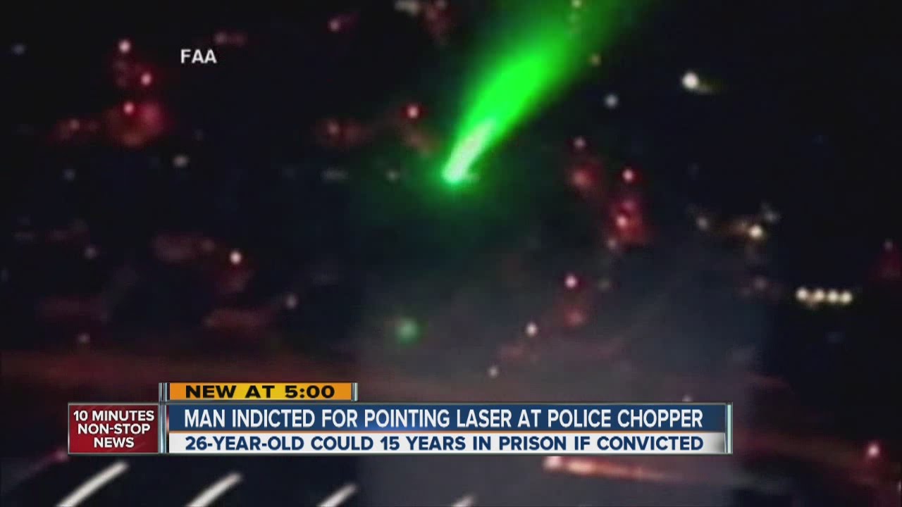Feds: Denver man charged for aiming laser at helicopter