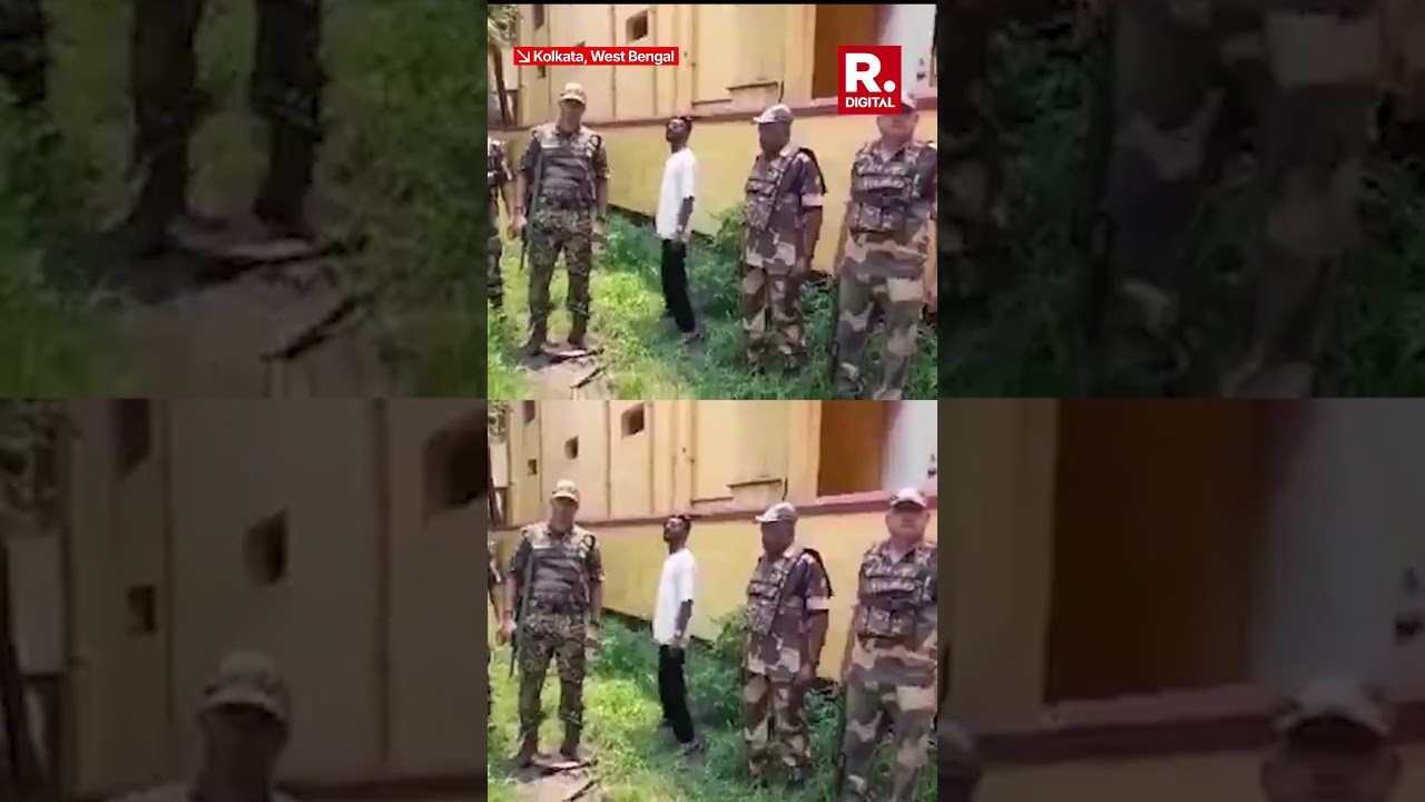 Security forces deployed outside the Nationalist Citizens Party of India office in Howrah.