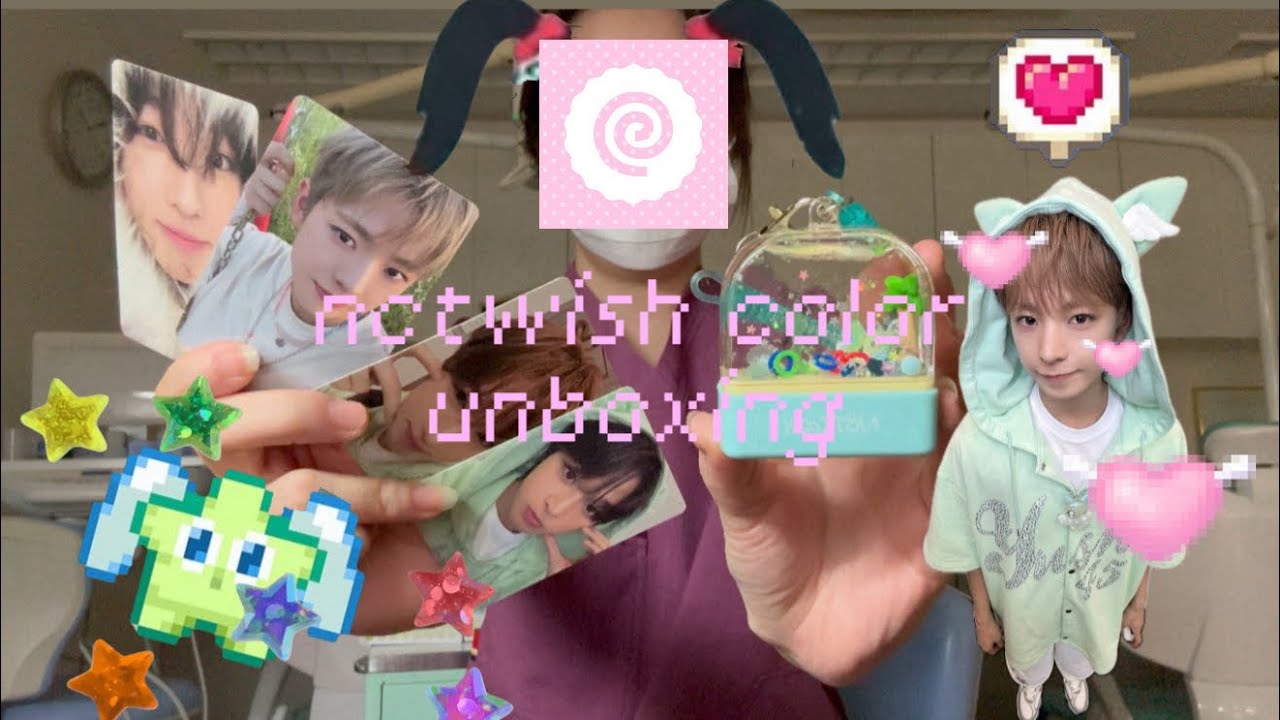 【🪽nctwish🪽】病み上がりガラガラボイスオタクの職場でCOLOR開封動画💜❤️🩵💚💛🩷 | nctzen | 앨범깡 | 
