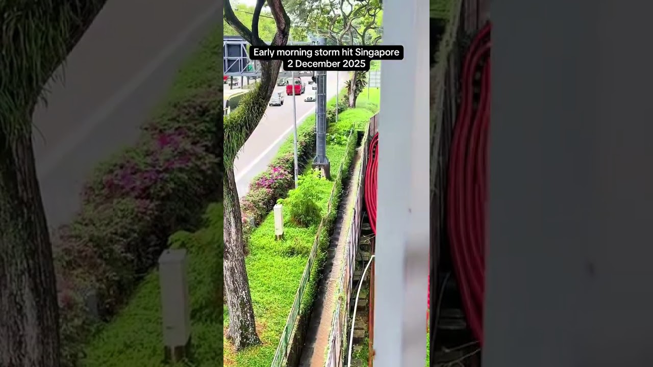 Silty discharge from construction sites flowed into waterways after a morning storm hit Singapore