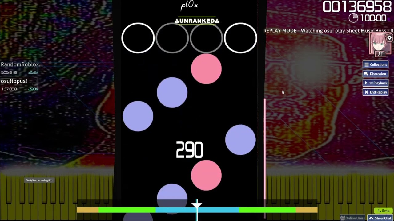 Rush E Chart Osu! Mania Botplay