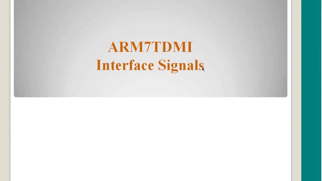 ARM | Lec 03 | Processor core VS CPU core, ARM7TDMI Interface signals, Memory Interface