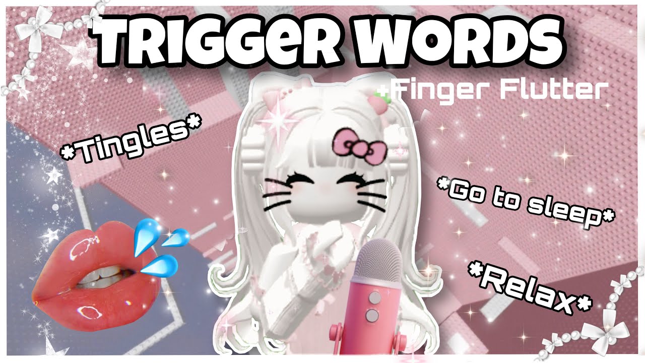 Roblox ASMR ~ Repeating Tingly Trigger Words with finger flutters!! SUPER TINGLY!!
