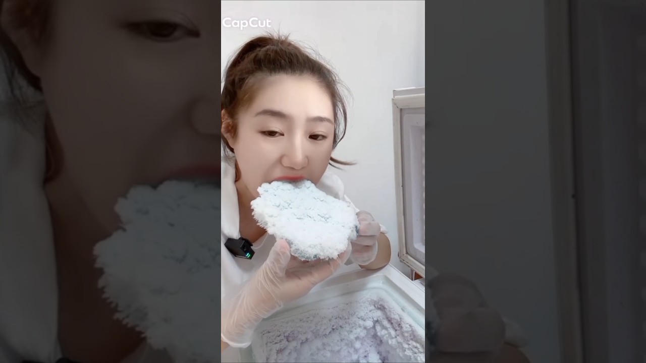 ASMR comer hielo