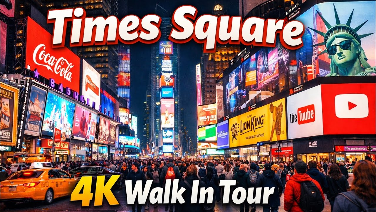 [4K] Times Square Night Walk | Manhattan New York City