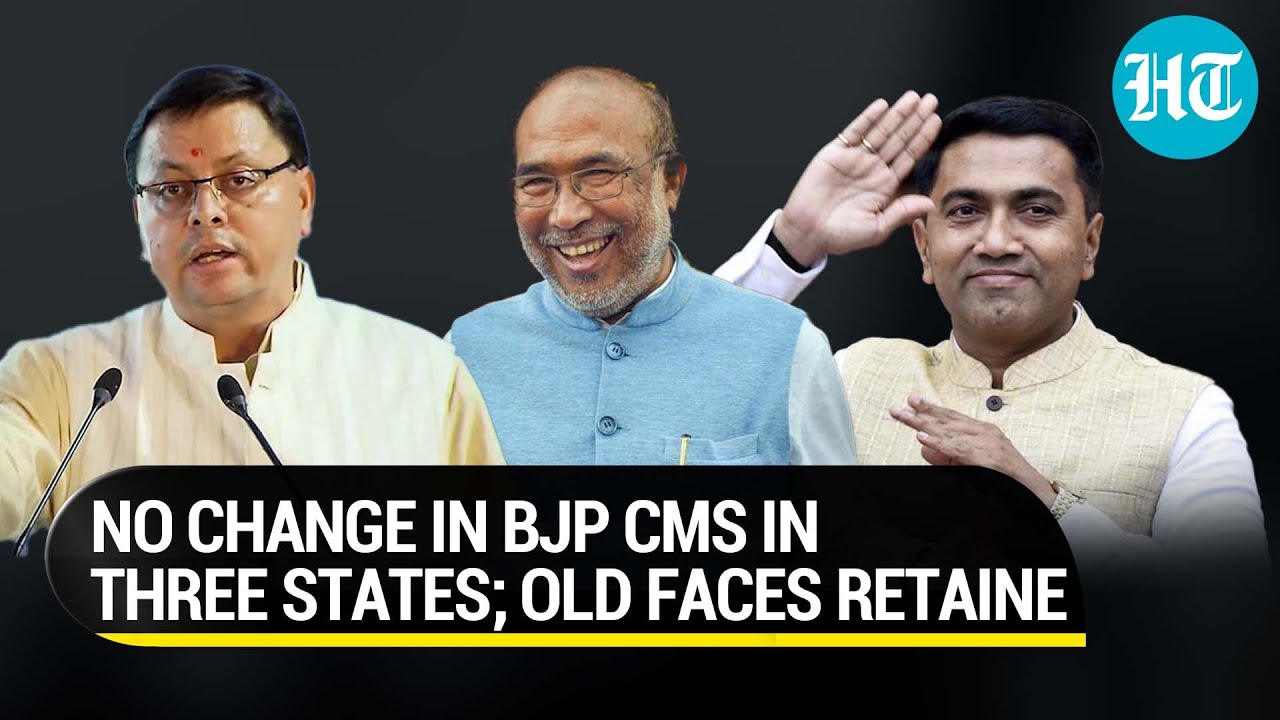 Pushkar Singh Dhami, Pramod Sawant to become CMs again; Biren Singh takes oath as Manipur CM