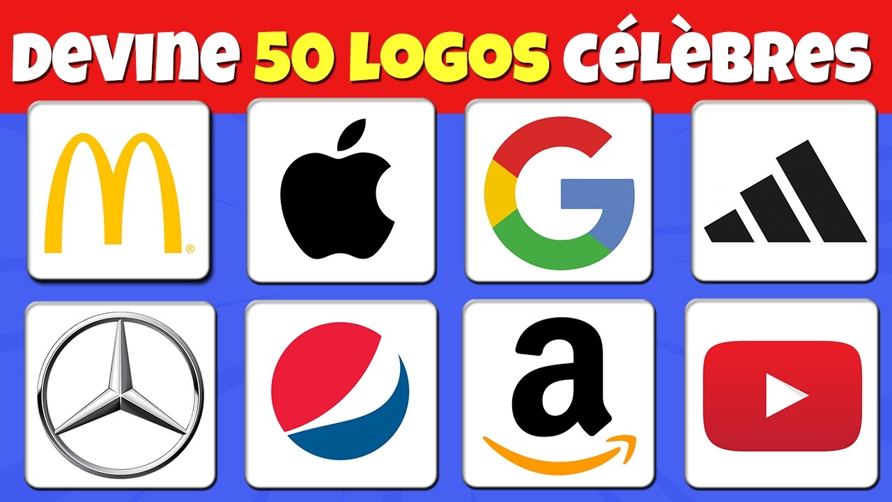 Devine 50 LOGOS célèbres 🧠 – Quiz Logos 2026