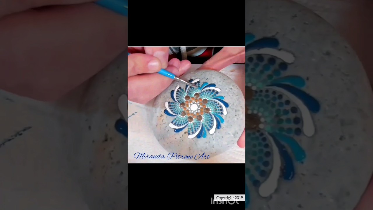 Natural Granite ~ Entire design painted w/1 Brush by Miranda Pitrone #sandandsea