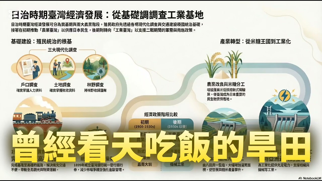 【國一歷史】一首歌秒記日本時代經濟發展！「米、糖與齒輪的交響」段考必聽神曲 🚂🌾