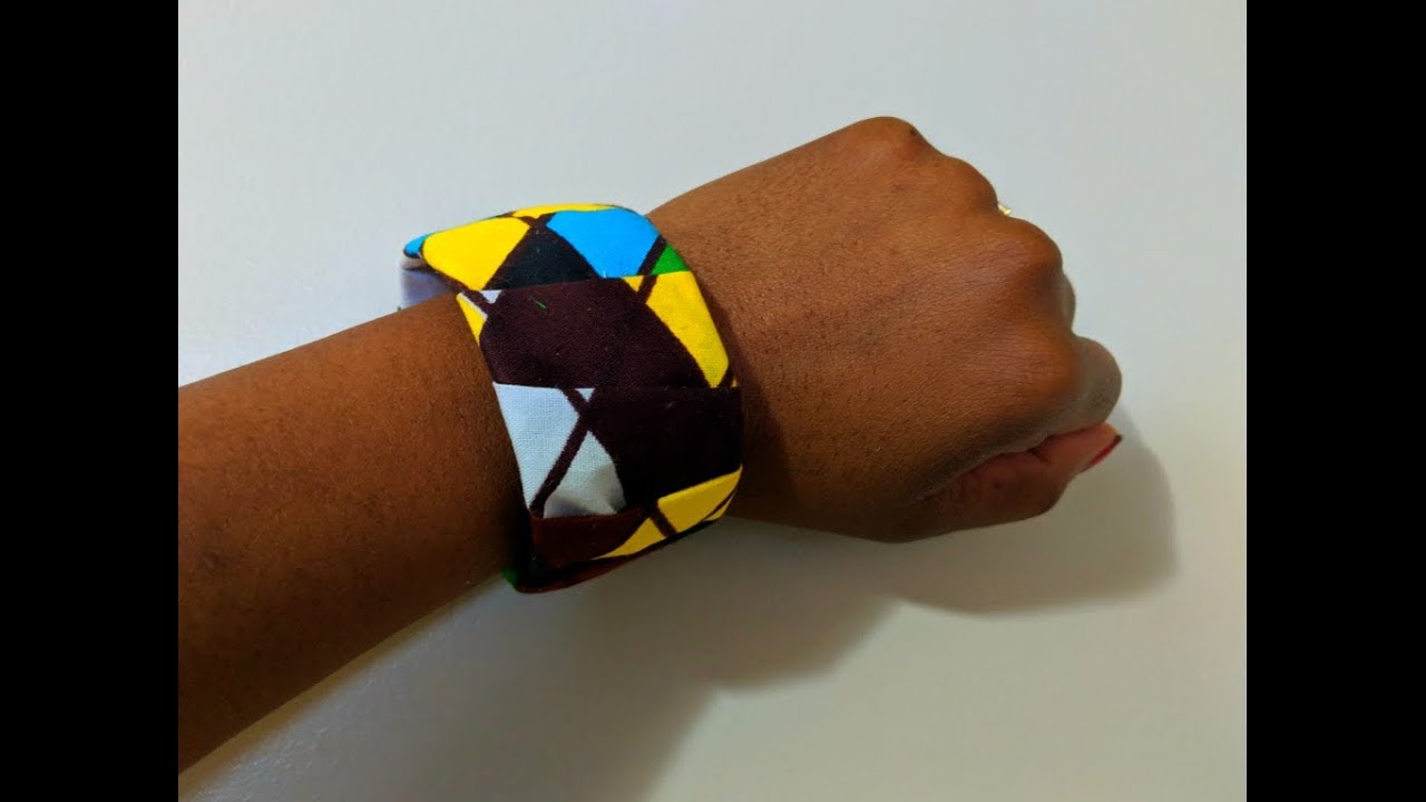 DIY African fabric bracelet/ ice cream cup