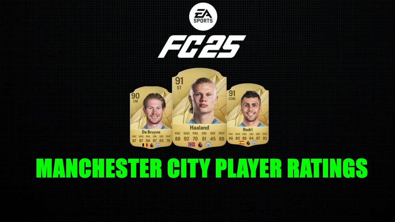 EA FC 25 -  MANCHESTER CITY PLAYER RATINGS  (FIFA 25) - Pi Tuber