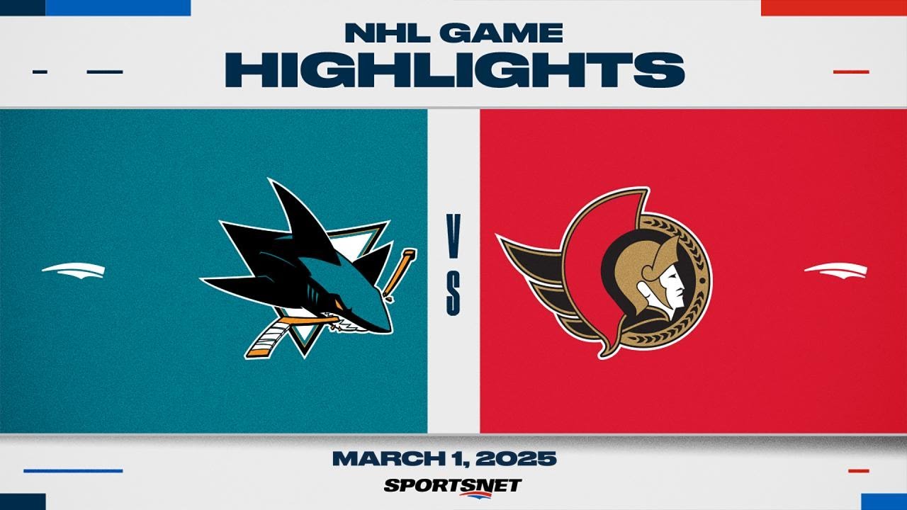 NHL Highlights | Sharks vs. Senators - March 1st, 2025