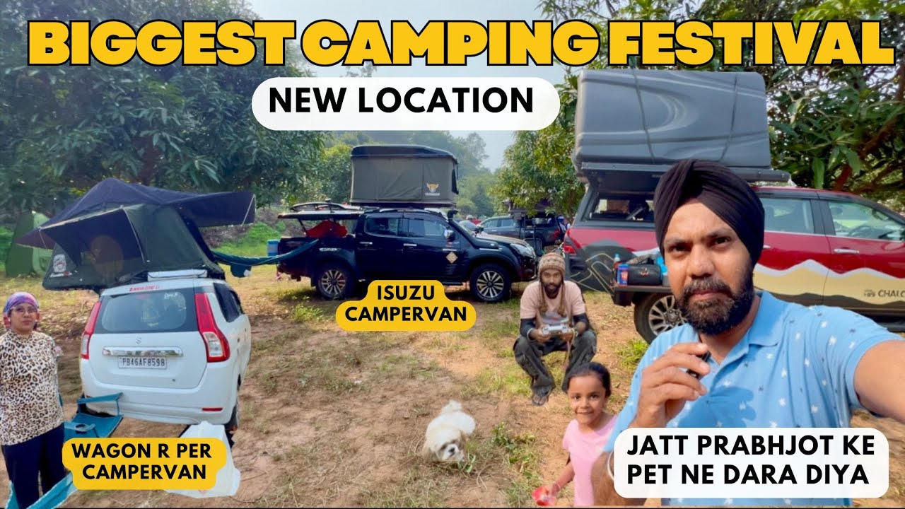 BIGGEST CAMPING FESTIVAL me Jatt Prabhjot ke Dog ne Dara Diya😱ISUZU par CAMPERVAN BANA DI #camping