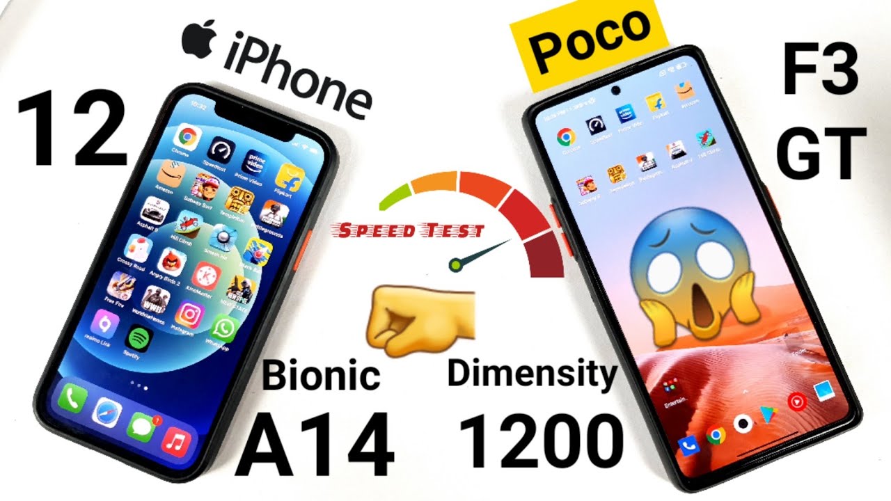 iPhone 12 vs Poco F3 GT Speedtest, Ram Management Shocking Results I didn't Expect this 🤔😱😯🔥