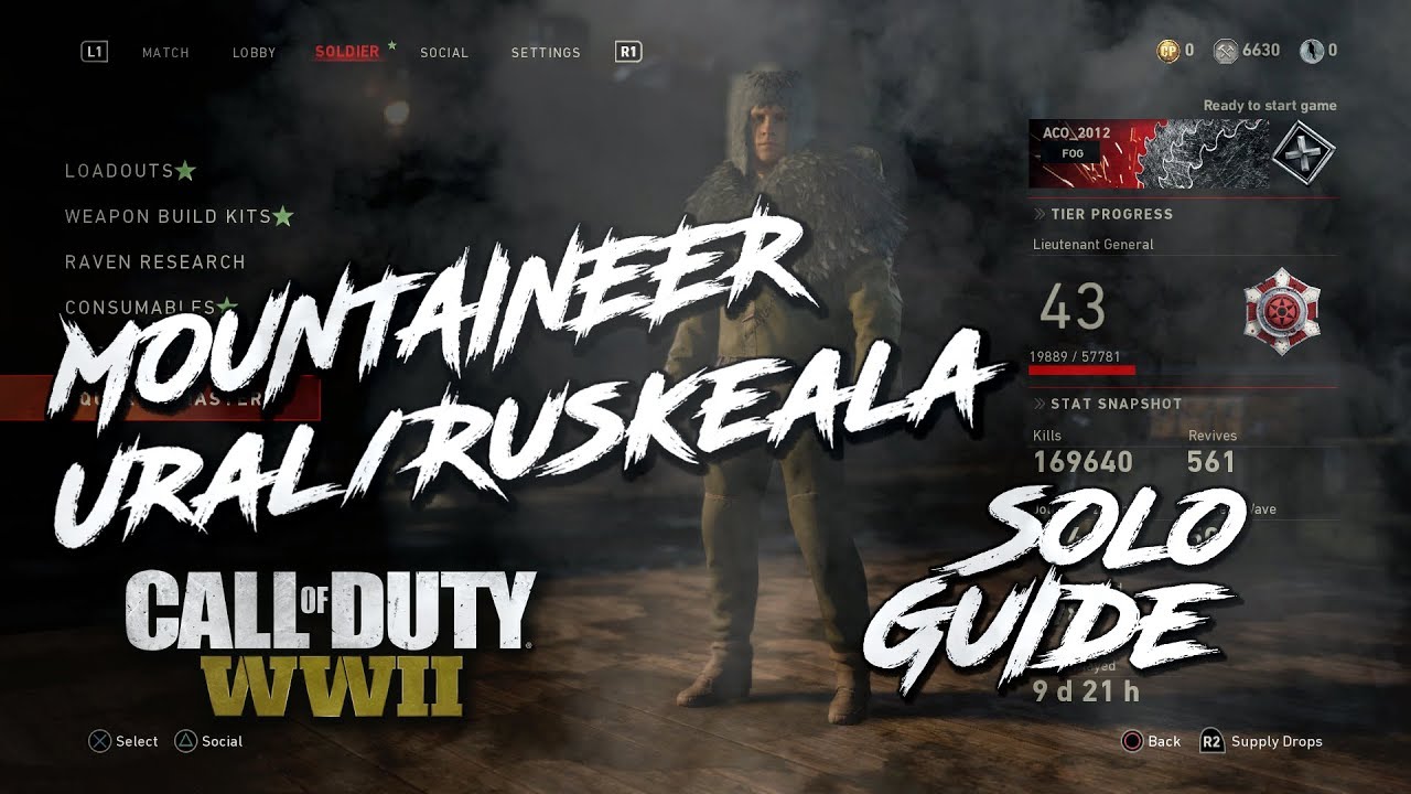 MOUNTAINEER FROM URAL/RUSKEALA GUIDE - SECRET CHARACTER [COD WW2 ZOMBIES]