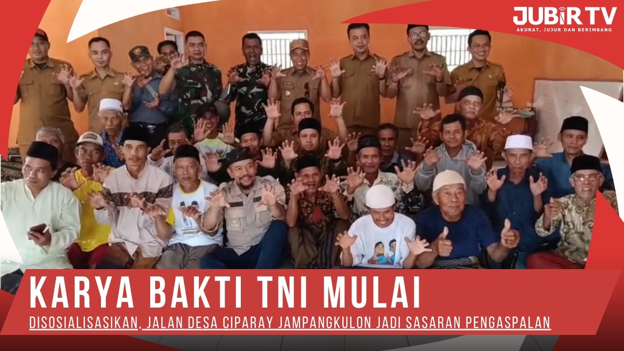 Karya Bakti TNI Mulai Disosialisasikan, Jalan Desa Ciparay Jampangkulon Jadi Sasaran Pengaspalan