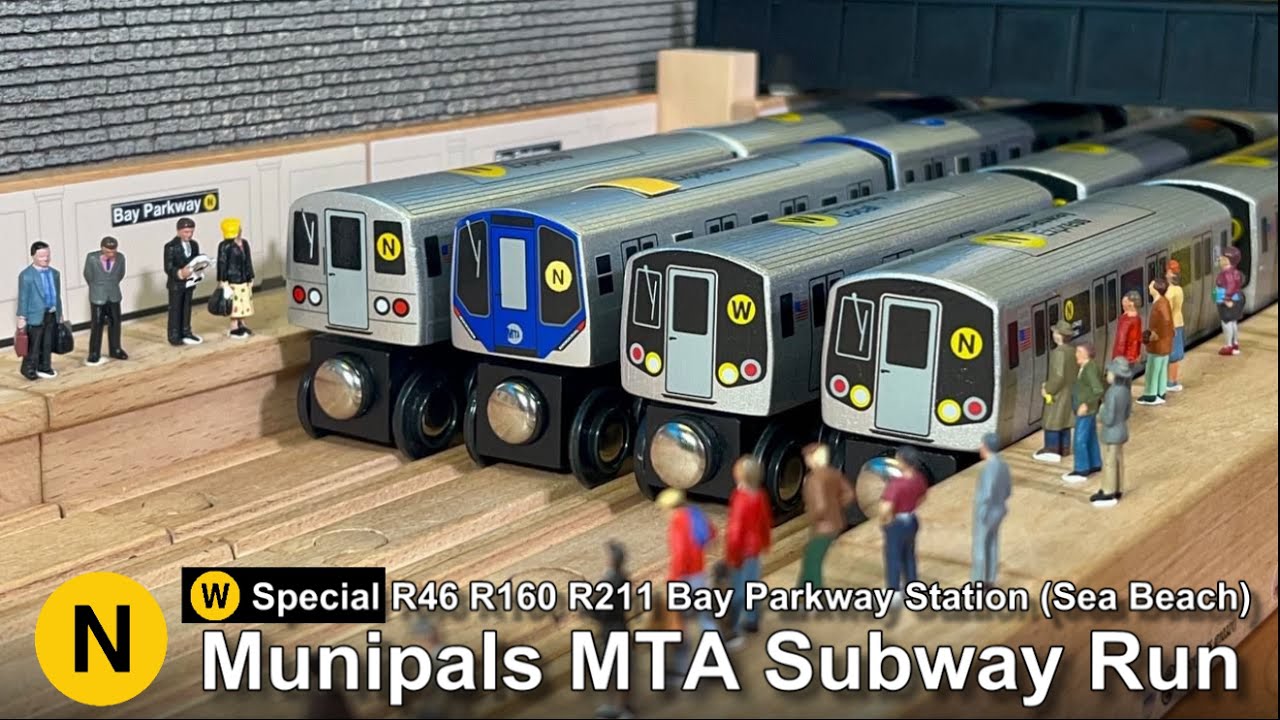 Munipals MTA Bay Parkway Sea Beach Subway Run + R211 Testing N Train & R160 R46 