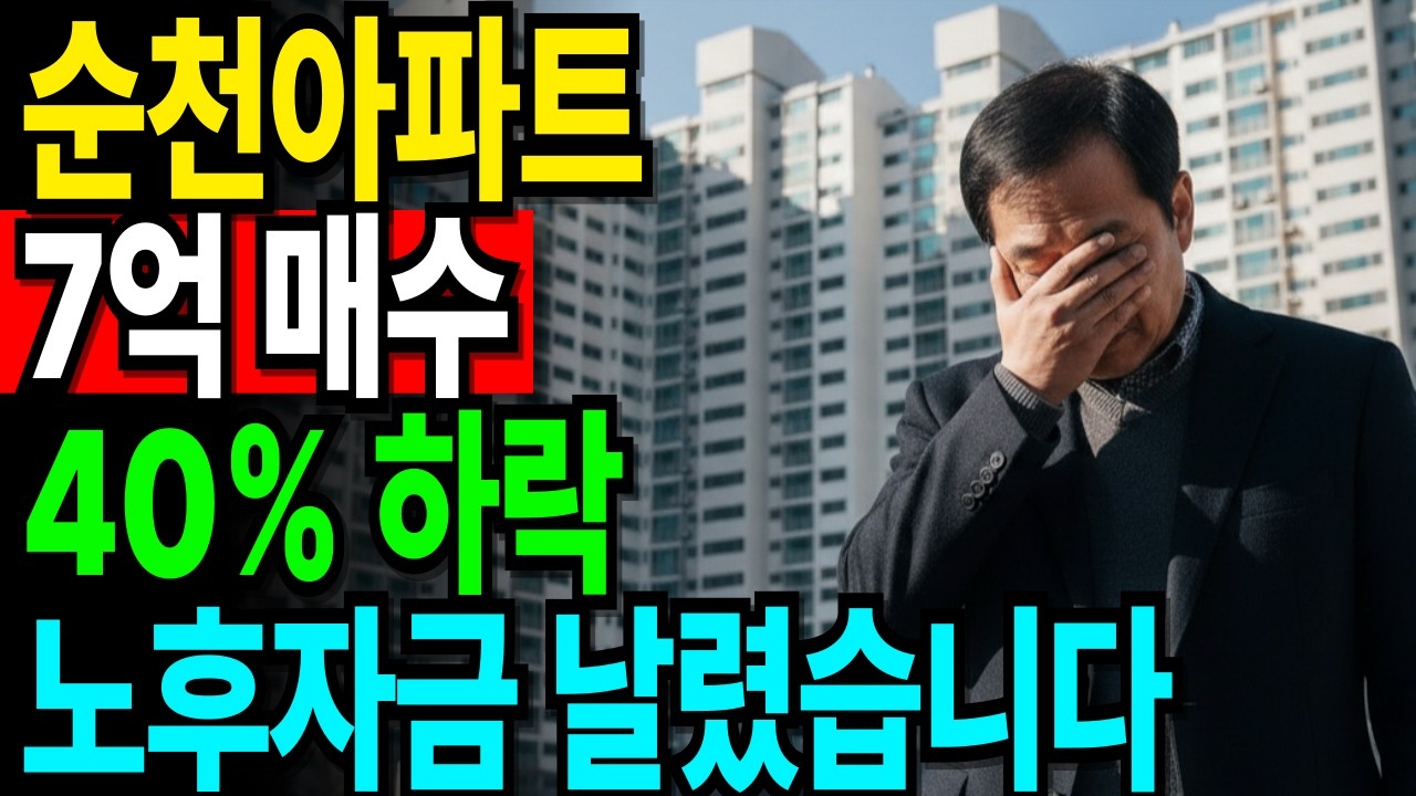 공무원사위의 '10억 간다' 꼬드김에 7억 샀던 순천아파트… 실거래 4.3억 찍었습니다