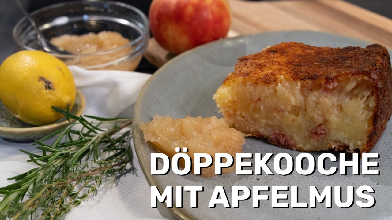 Rheinischer Döppekooche mit Apfelmus - Adis Heimatküche