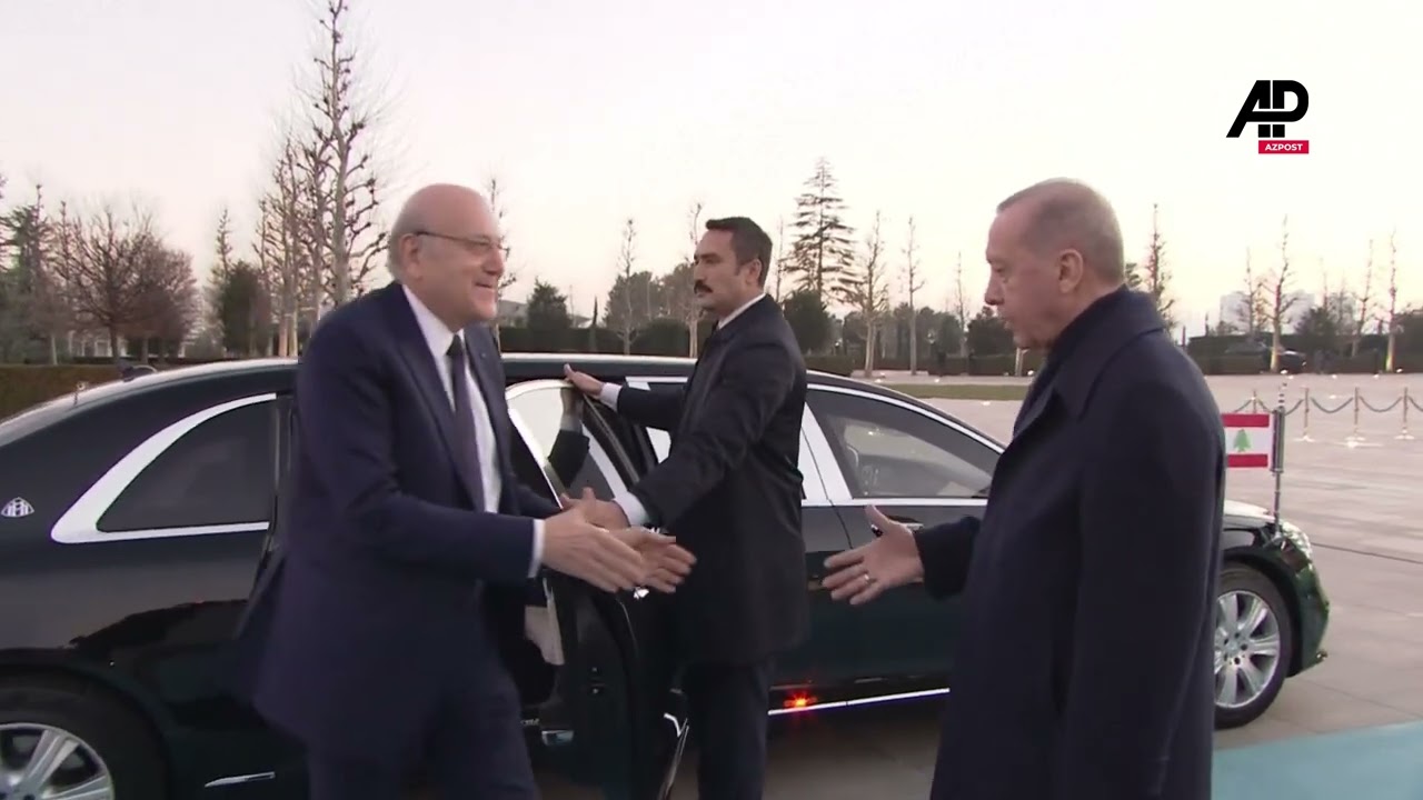 President Erdogan welcomes Lebanese Prime Minister Mikati in Ankara for talks