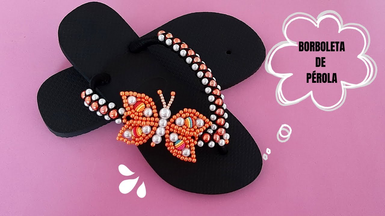 BORBOLETA DE PÉROLA - Passo a passo como fazer uma linda trama borboleta de pérolas, muito facil!