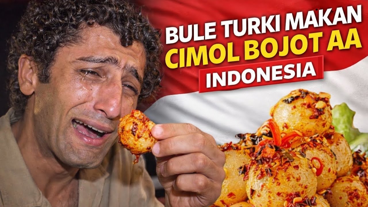 Bule Turki Pertama Kali Coba Cimol Bojot Indonesia! Pedas Banget! 🔥🇮🇩
